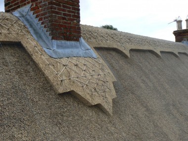 New block pattern ridge with lead step flashing